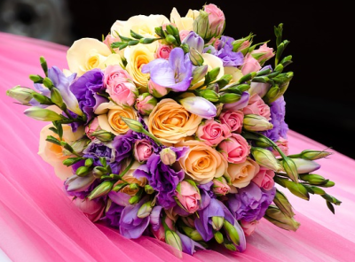 Tulip and Rose Bridal Bouquet